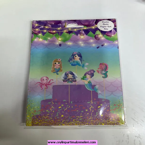 Deniz Kızı Temalı Pasta Süsü